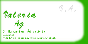 valeria ag business card